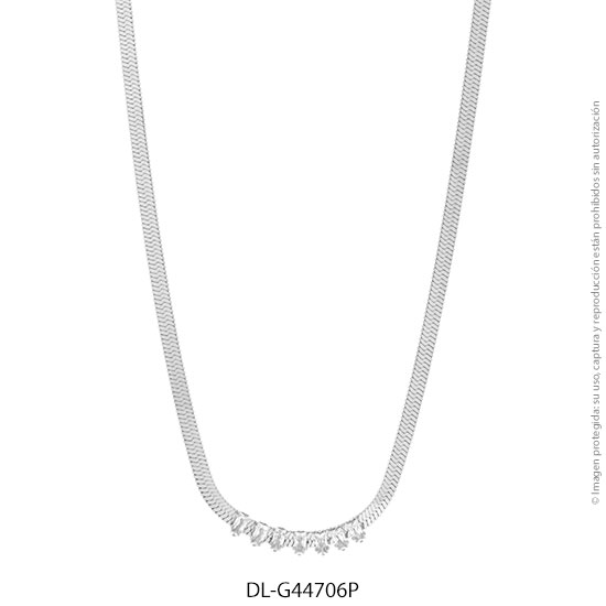 Gargantilla de Acero Blanco Diesel 44706P