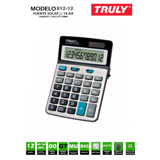 TR812.jpg Calculadora Truly 812 - Image 1