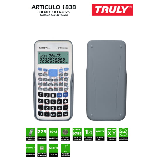 TRSC183b.jpg Calculadora Truly SC183b - Image 1