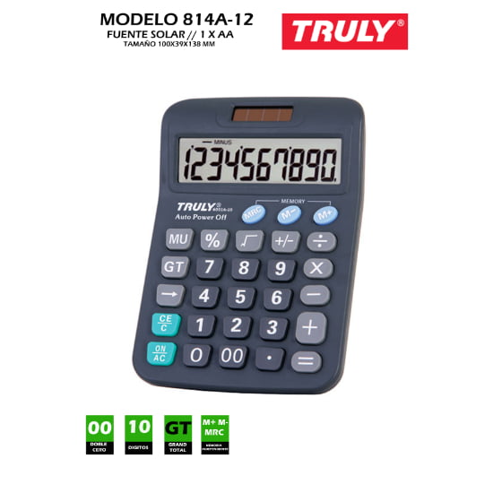 TR814 Calculadora Truly 814a - Imagen 1